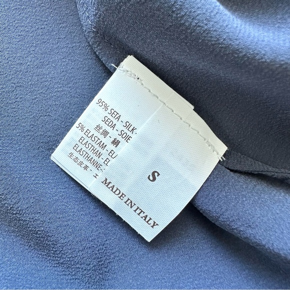 Brunello Cucinelli women silk blouse with chain collar size S Retail 1450$ - Picture 7 of 10